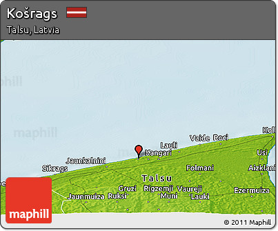 Physical Panoramic Map of Košrags
