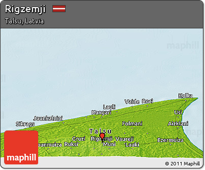 Physical Panoramic Map of Rigzemji