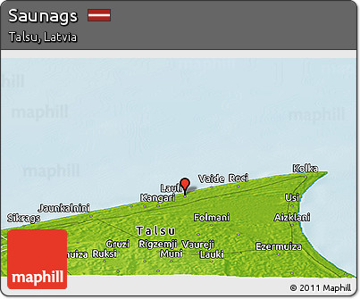 Physical Panoramic Map of Saunags