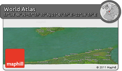 Satellite Panoramic Map of the Area around 57° 46' 59" N, 22° 10' 29" E