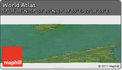 Satellite Panoramic Map of the Area around 57° 46' 59" N, 22° 10' 29" E
