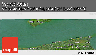 Satellite Panoramic Map of the Area around 57° 46' 59" N, 22° 10' 29" E