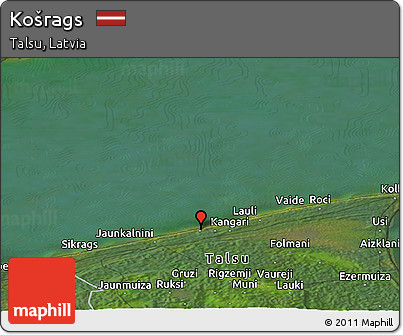 Satellite Panoramic Map of Košrags