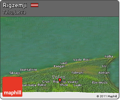 Satellite Panoramic Map of Rigzemji