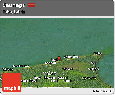 Satellite Panoramic Map of Saunags