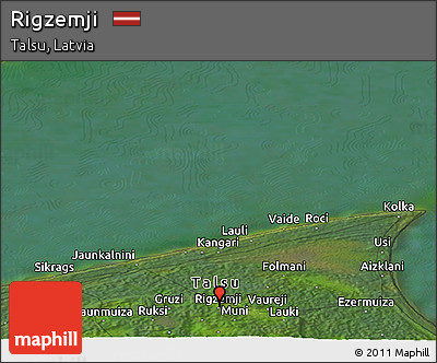Satellite Panoramic Map of Rigzemji