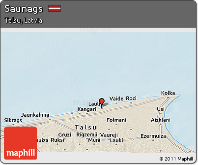 Shaded Relief Panoramic Map of Saunags