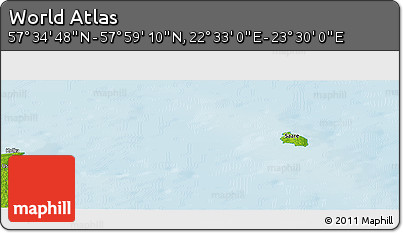 Physical Panoramic Map of the Area around 57° 46' 59" N, 23° 1' 29" E