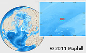 Shaded Relief Location Map of the area around 57° 46' 59" N, 23° 43' 30" W