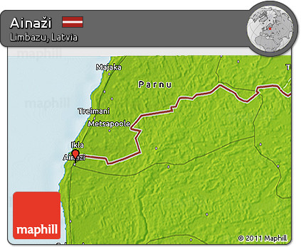 Physical 3D Map of Ainaži