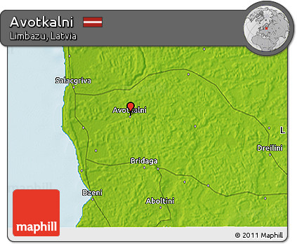 Physical 3D Map of Avotkalni