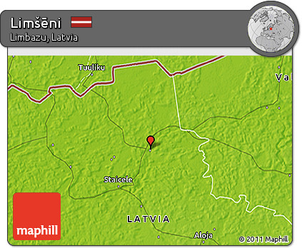 Physical 3D Map of Limšēni