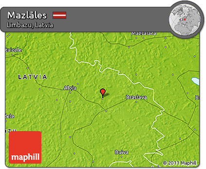 Physical 3D Map of Mazlāles