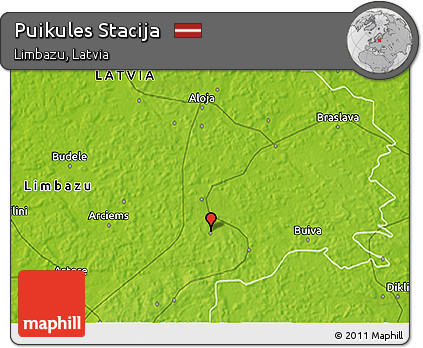 Physical 3D Map of Puikules Stacija