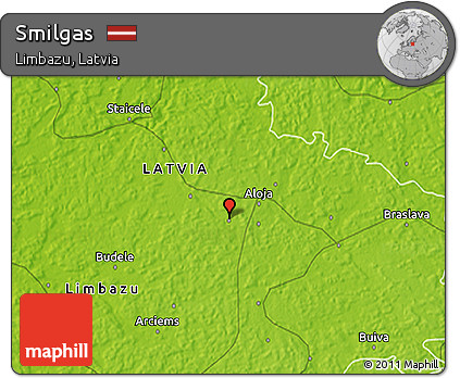 Physical 3D Map of Smilgas