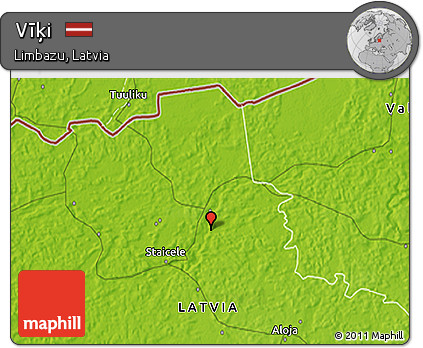Physical 3D Map of Vīķi