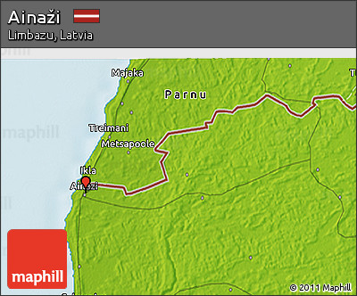 Physical 3D Map of Ainaži