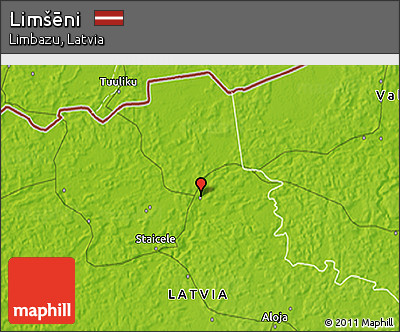Physical 3D Map of Limšēni