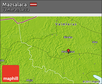 Physical 3D Map of Mazsalaca