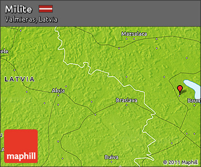 Physical 3D Map of Mīlīte