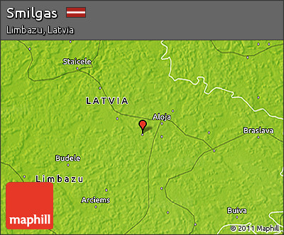 Physical 3D Map of Smilgas