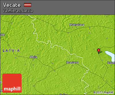 Physical 3D Map of Vecate