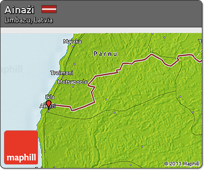 Physical 3D Map of Ainaži