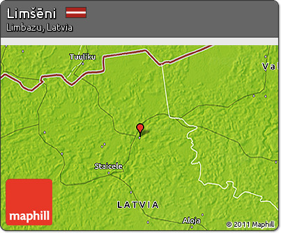 Physical 3D Map of Limšēni