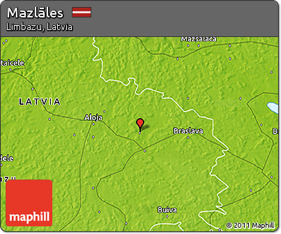 Physical 3D Map of Mazlāles