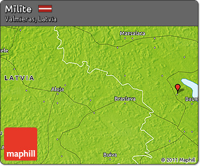Physical 3D Map of Mīlīte