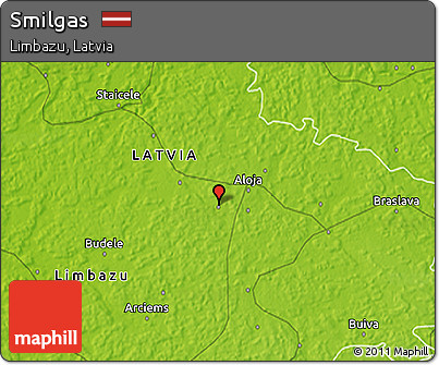 Physical 3D Map of Smilgas