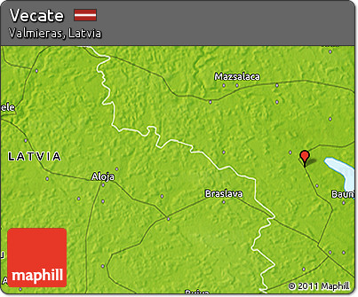Physical 3D Map of Vecate