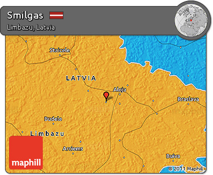 Political 3D Map of Smilgas