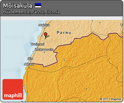 Political 3D Map of Mõisaküla