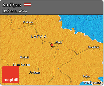Political 3D Map of Smilgas
