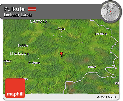 Satellite 3D Map of Puikule