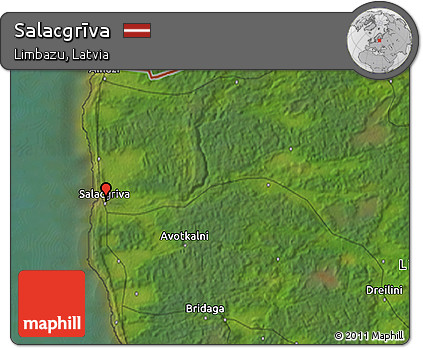 Satellite 3D Map of Salacgrīva