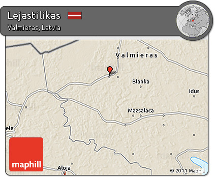 Shaded Relief 3D Map of Lejastilikas
