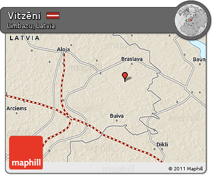 Shaded Relief 3D Map of Vitzēni