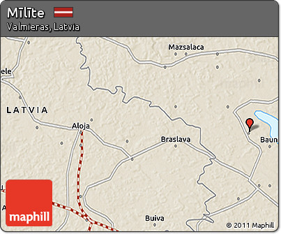Shaded Relief 3D Map of Mīlīte