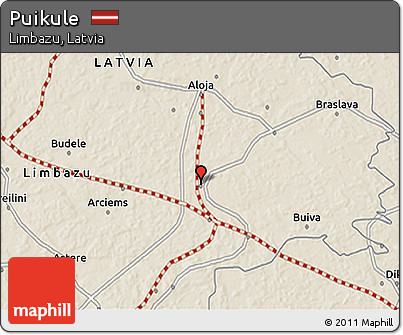 Shaded Relief 3D Map of Puikule
