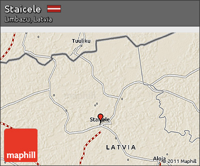 Shaded Relief 3D Map of Staicele