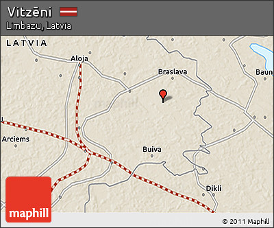 Shaded Relief 3D Map of Vitzēni