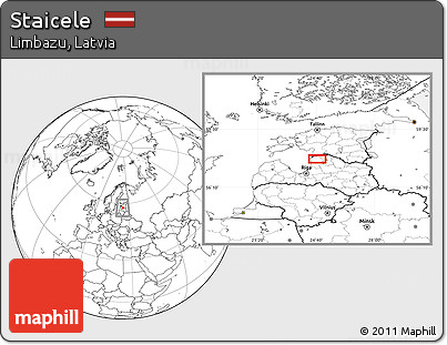 Blank Location Map of Staicele