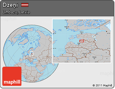 Gray Location Map of Dzeņi