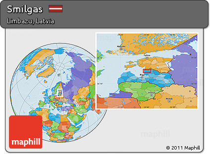 Political Location Map of Smilgas