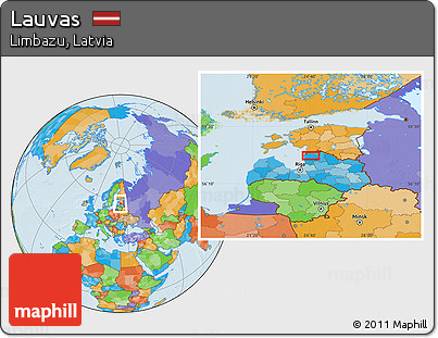 Political Location Map of Lauvas
