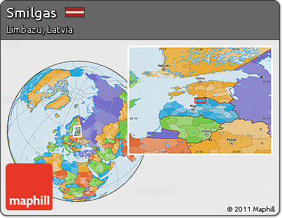 Political Location Map of Smilgas