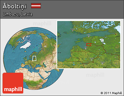Satellite Location Map of Āboltiņi