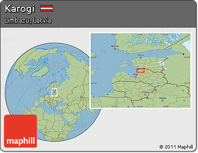 Savanna Style Location Map of Karogi